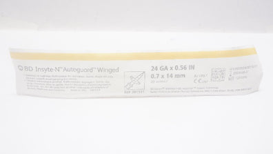 BD 381511 BD Insyte-N Autoguard Shielded I.V. Cath. Winged 24Ga x 0.56inch